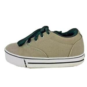 Heelys Unisex Kids Canvas Skate Sneakers Gray Lace Up Low Top Shoes 13 C